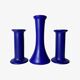 3 Vintage Candlestick Holders - Set of 3 Ceramic Candle Holders BLUE | Mid-Century Design by ODENSE