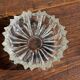 Vintage glass ashtray with scalloped edge D13 H3.5