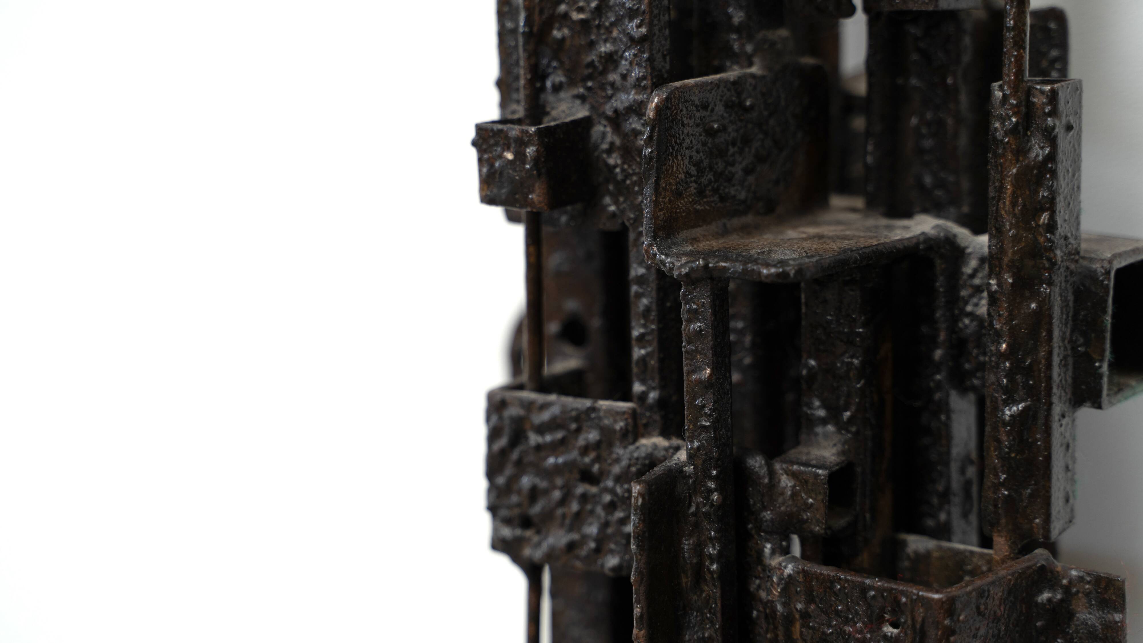 1980's Belgian brutalist wall sculpture