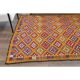1970s vintage Turkish Oushak handmade wool cotton orange area rug 177x256