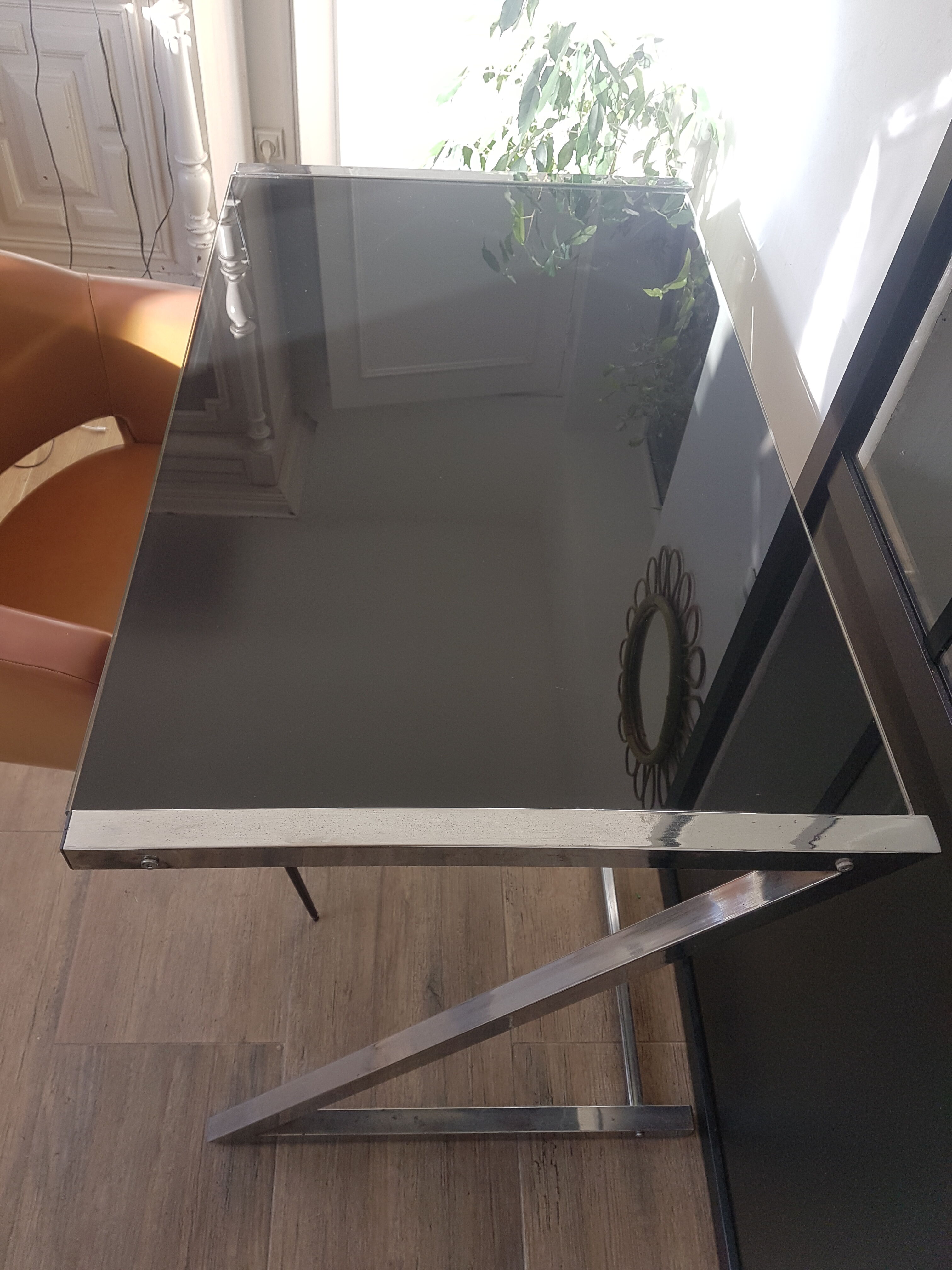 Smoked glass desk