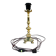 Pied de lampe en laiton massif poli style bougeoir – années 50 60