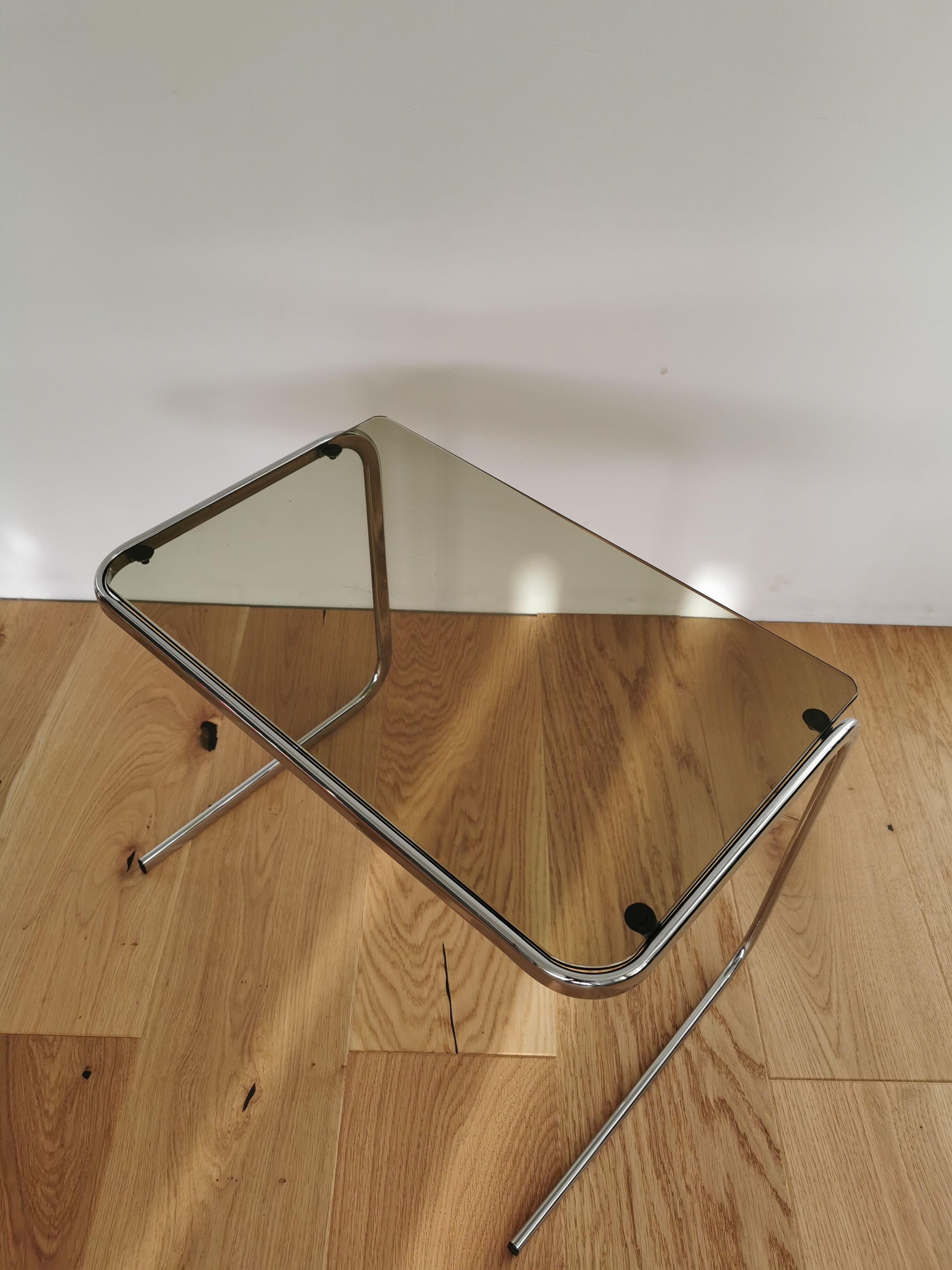 Vintage chrome side table