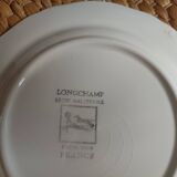Set of 2 Longchamp plates with herbarium decor