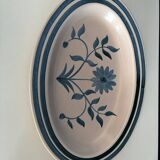 Plat de service Longchamp fleur bleue