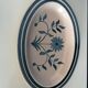 Plat de service Longchamp fleur bleue
