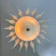 Venetian chandelier in white and gold Murano glass, circa 1980