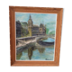 Old painting, landscape of Paris