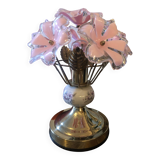 Vintage porcelain flower lamp