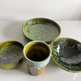 3 bols et une tasse faits à la main, Maroc