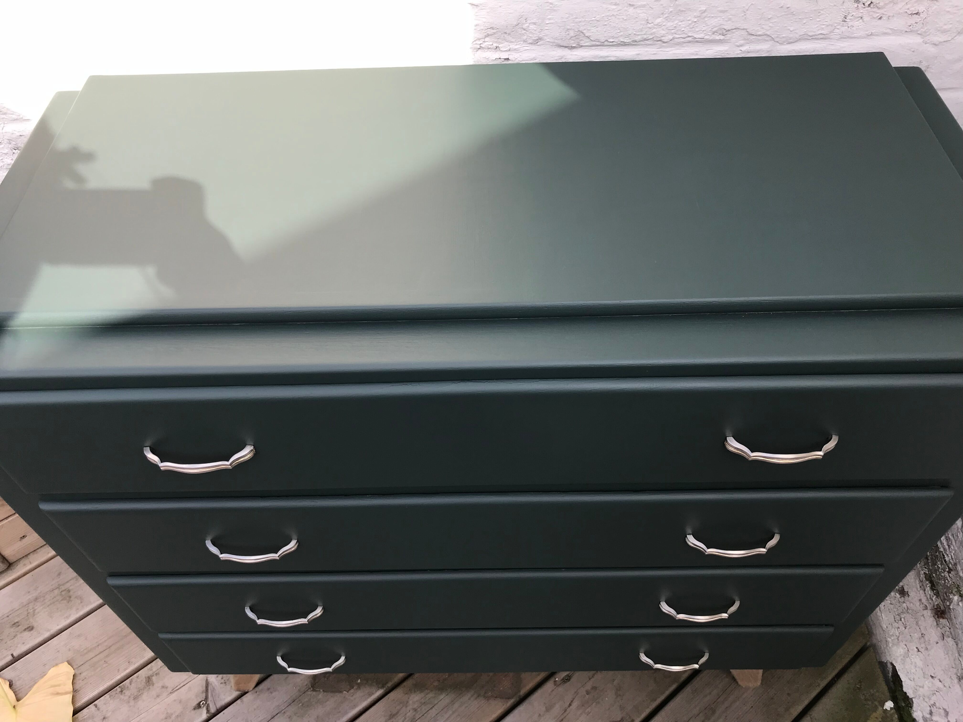 Dark green vintage dresser