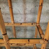 Bibliothèque étagère en bambou vintage