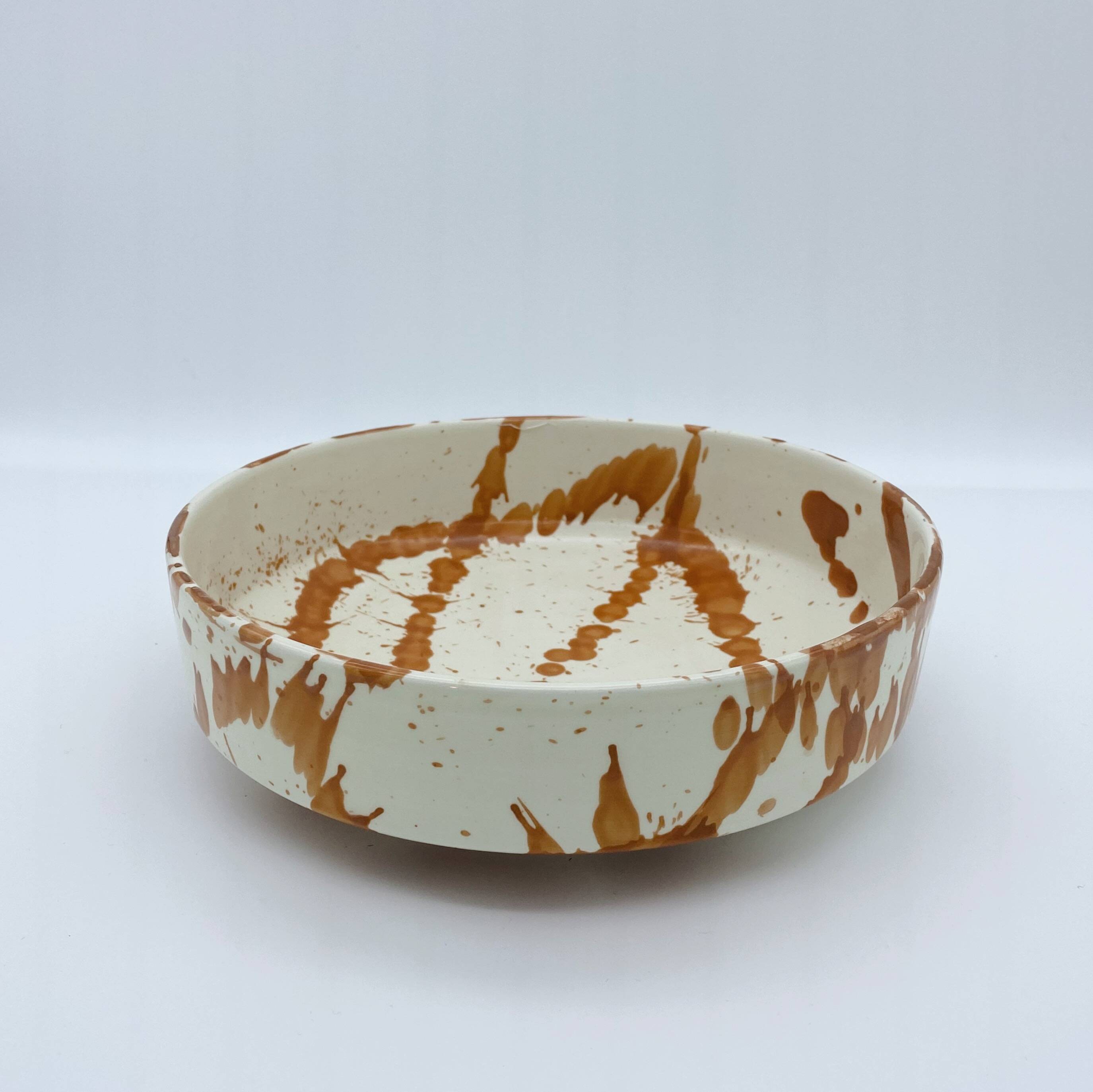 Splashing ceramic soup plate - Tunisian crafts