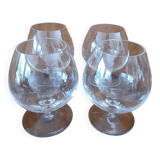 4 glasses with crystal cognac viileroy and boch