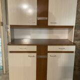 Vintage formica buffet white brown