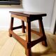 Vintage houten authentiquek zitbankje, 70 cm