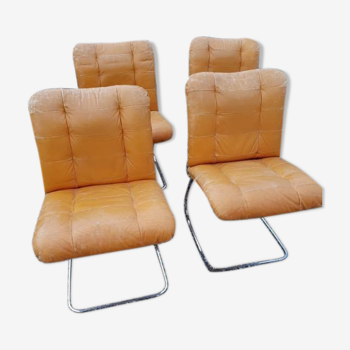 4 vintage chairs 1970 Roche Bobois
