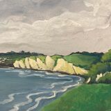 Oil on cardboard "The Opal Coast"