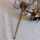 pair of wall-mounted torch lights corner 1950-1960 Arlus or Lunel glass metal
