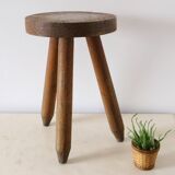 Farm tripod stool, rustic, vintage