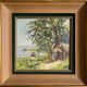 Table HSP 1957 "Fishing village" Congo signed Orientalist Africa