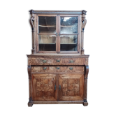 Biedermeier period sideboard in precious wood and ebony marquetry