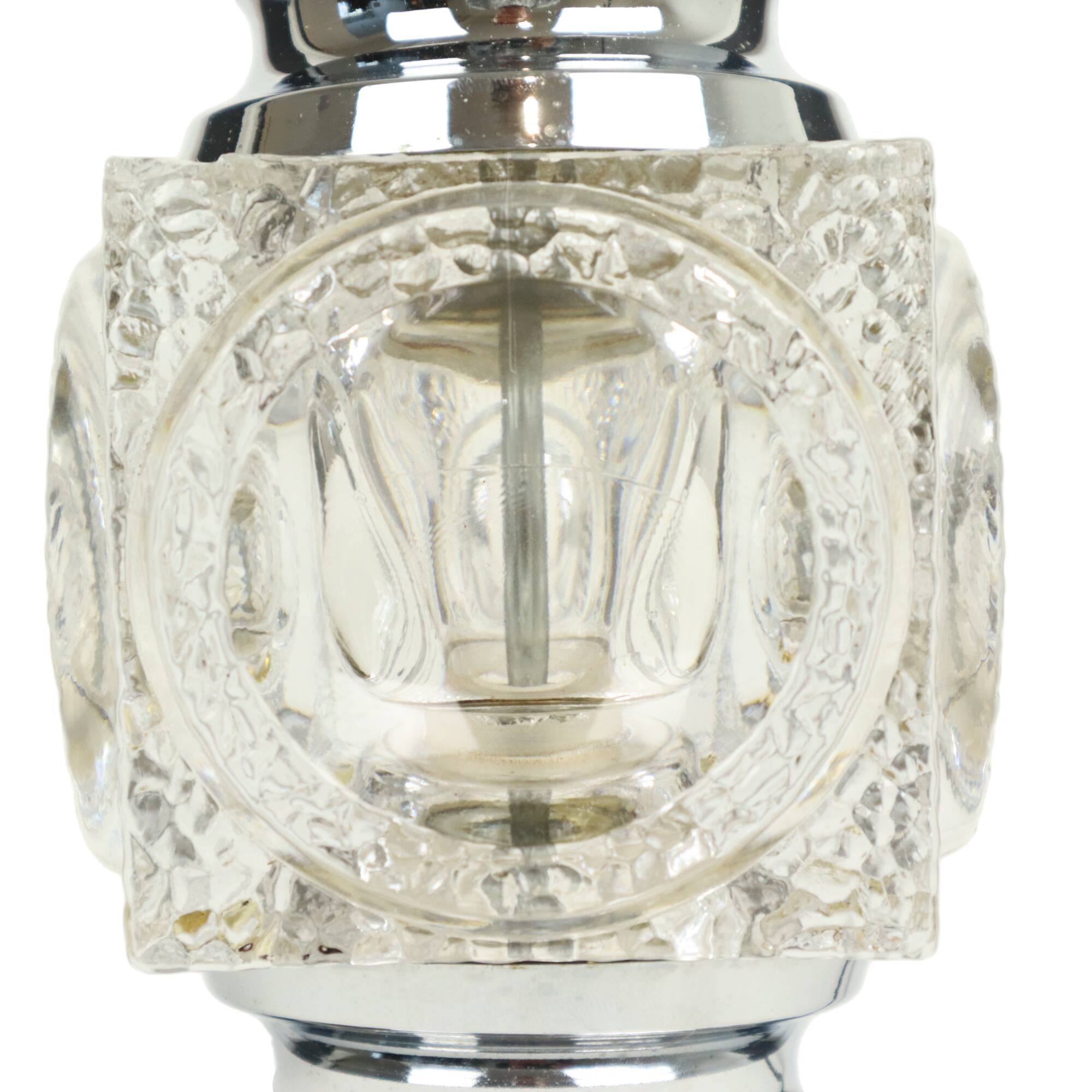 Ice Cube Table Lamp Peill Putzler Design Crystal Germany Seventies Damaged