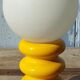 Yellow wooden lamp 70s
