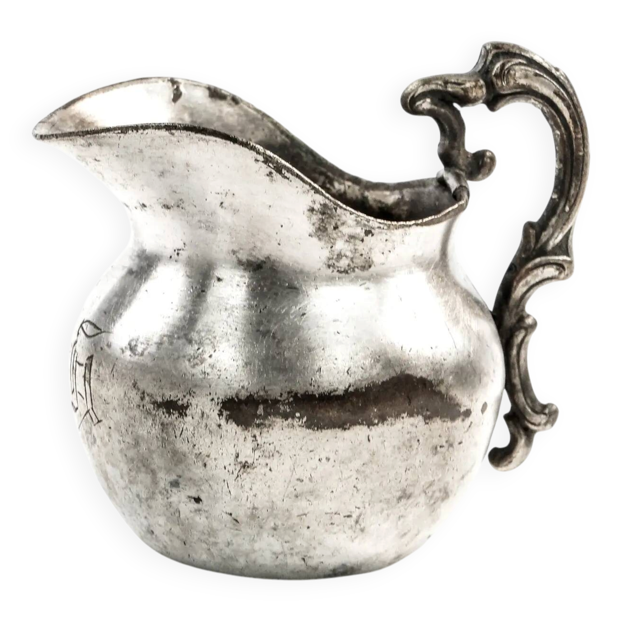 Eclectic milk jug, silver-plated copper, Fraget, Poland, 19th century