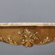 Small antique baroque-style table in carved fir and marble from the 19th century.