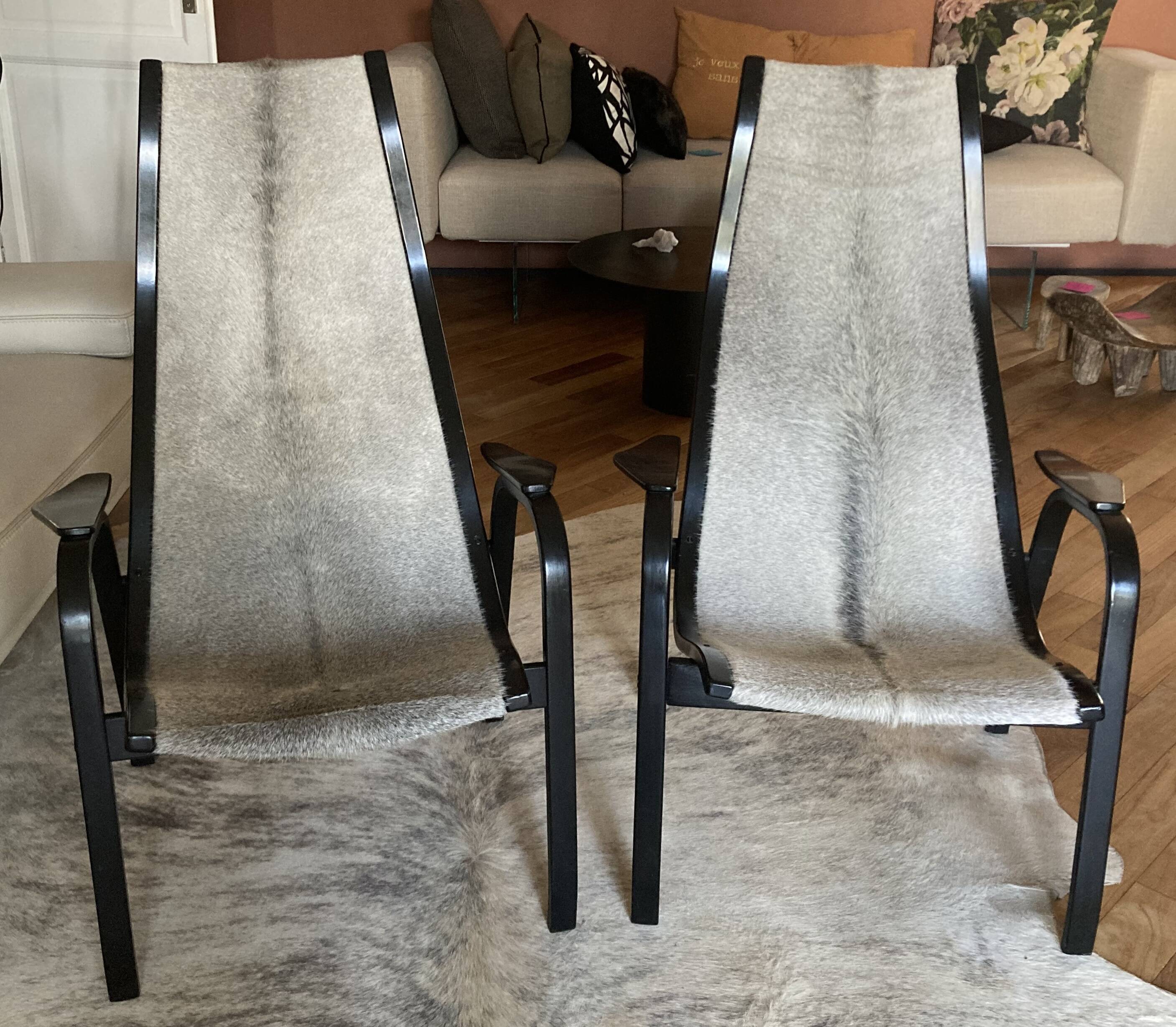 vintage Lamino armchair pair