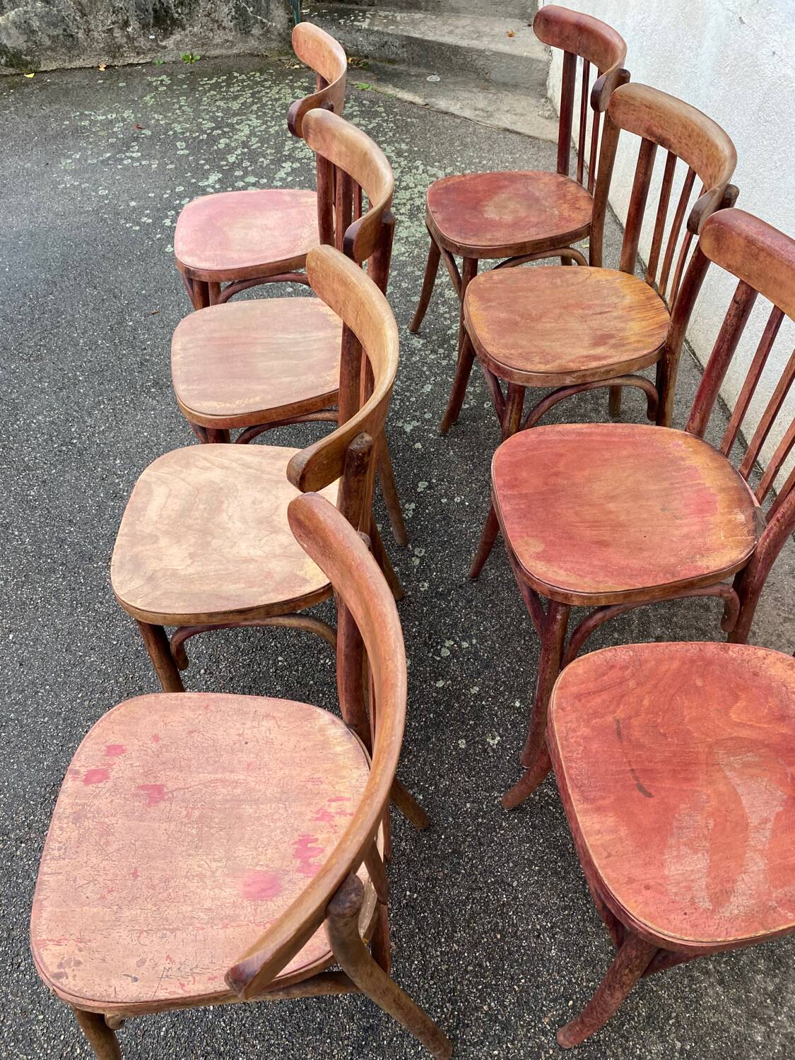 Set of 8 bistro chairs