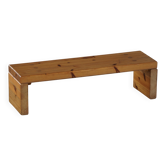 Table / banc brutaliste moderne suédois en pin massif, milieu du 20e siècle, années 1960