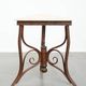 Elegant antique Thonet design side table from the early 20th century with a natural stone top