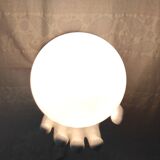 Ceramic and opaline wall lamp - 70's