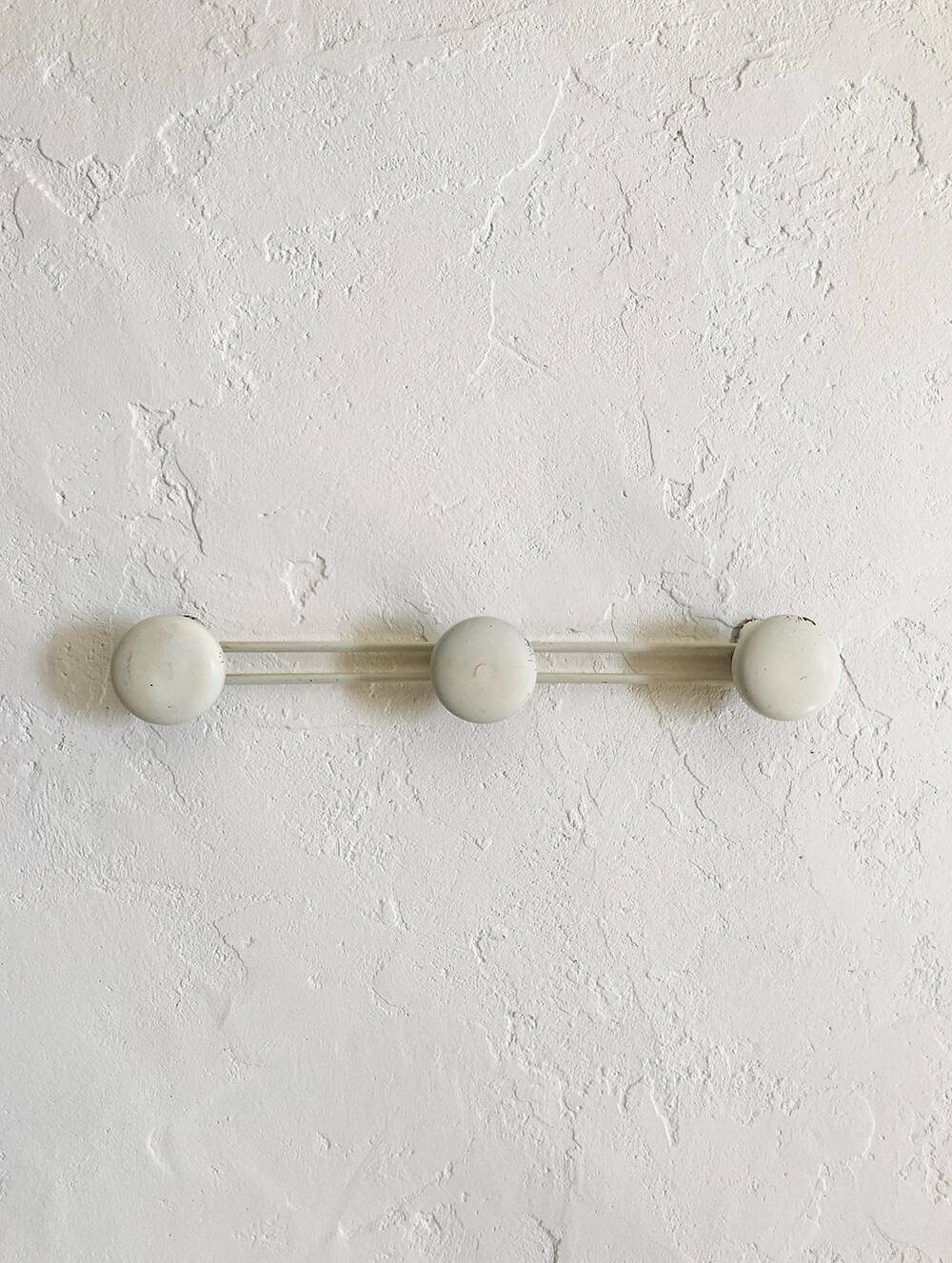 White metal wall coat rack, 1960s