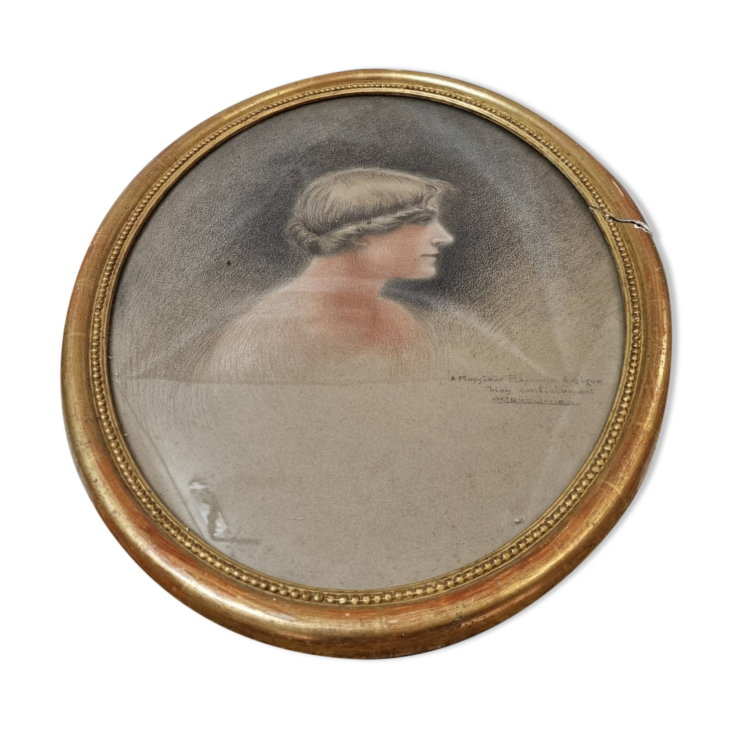 Pastel drawing The miller early twentieth century