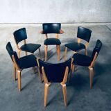 MCM Dutch Design Dining Chairs attributed to Cor Alons for Gouda Den Boer, 1950s, Set of 6