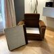 Paire de fauteuils vintage en velours et palissandre