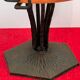 Art deco pâte de verre signed lorrain with wrought iron base, dlg by majorelle