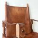 Safari armchair in wood & cognac leather by Wilhelm Kienzle for Wohnbedarf 1950