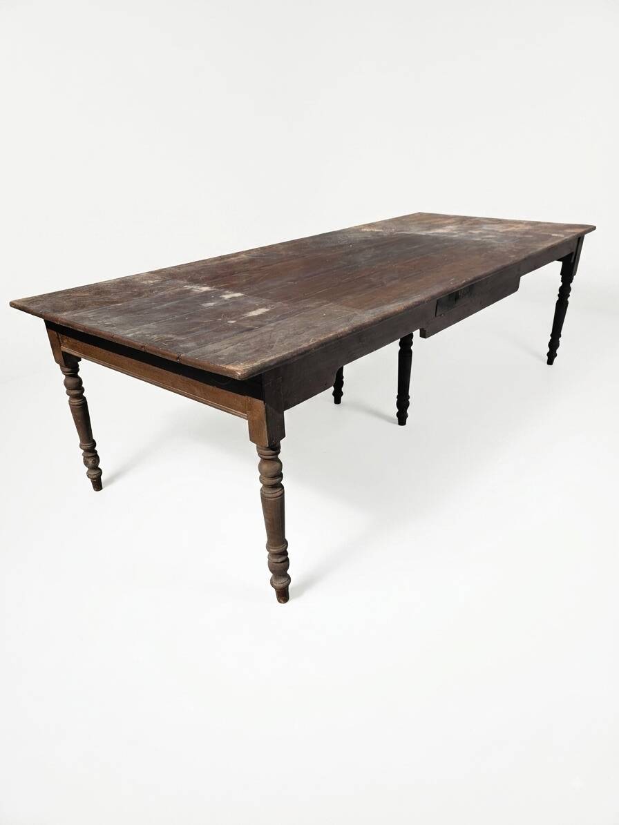 Table de ferme ancienne XXL , 268 × 110cm