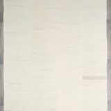 8x10 Cream & Beige Handmade Wool Vintage Rug, 248x301Cm