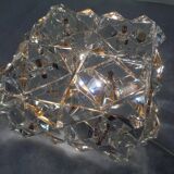 Gold-Plated & Crystal Glass Flush Mount Light from Kinkeldey, 1970s