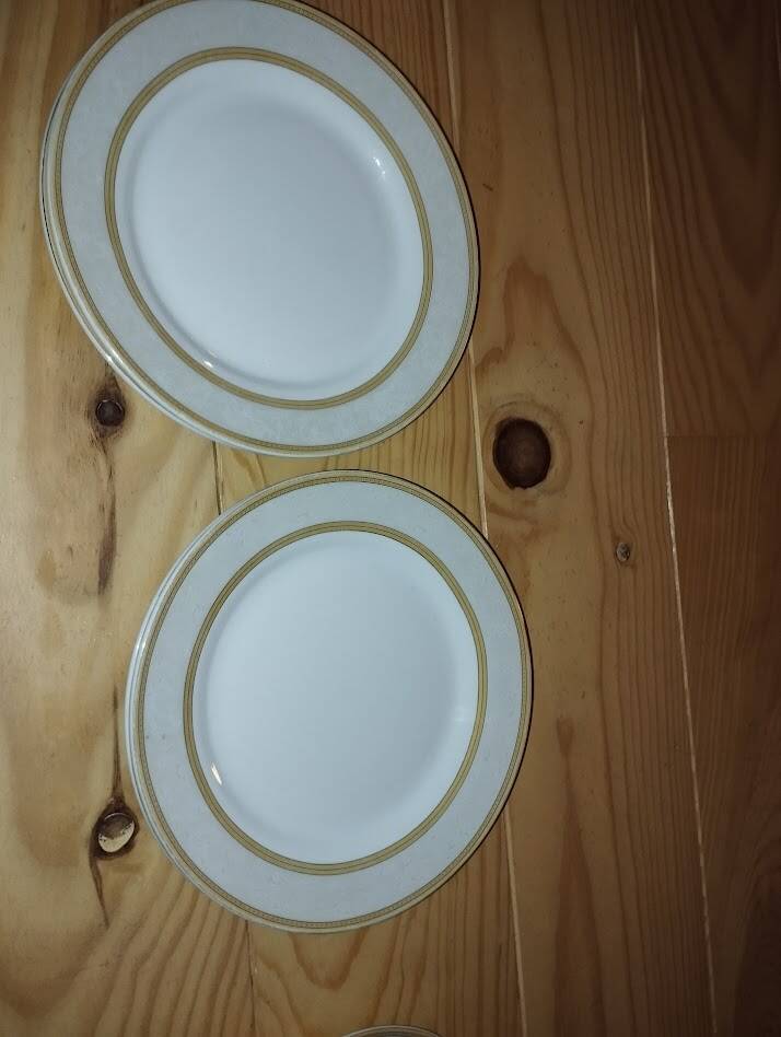 set of antique porcelain tableware from Austria – gilding –