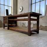 XL central island workbench oak