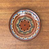 Vintage wall plate in hand-painted ceramic, 1970s