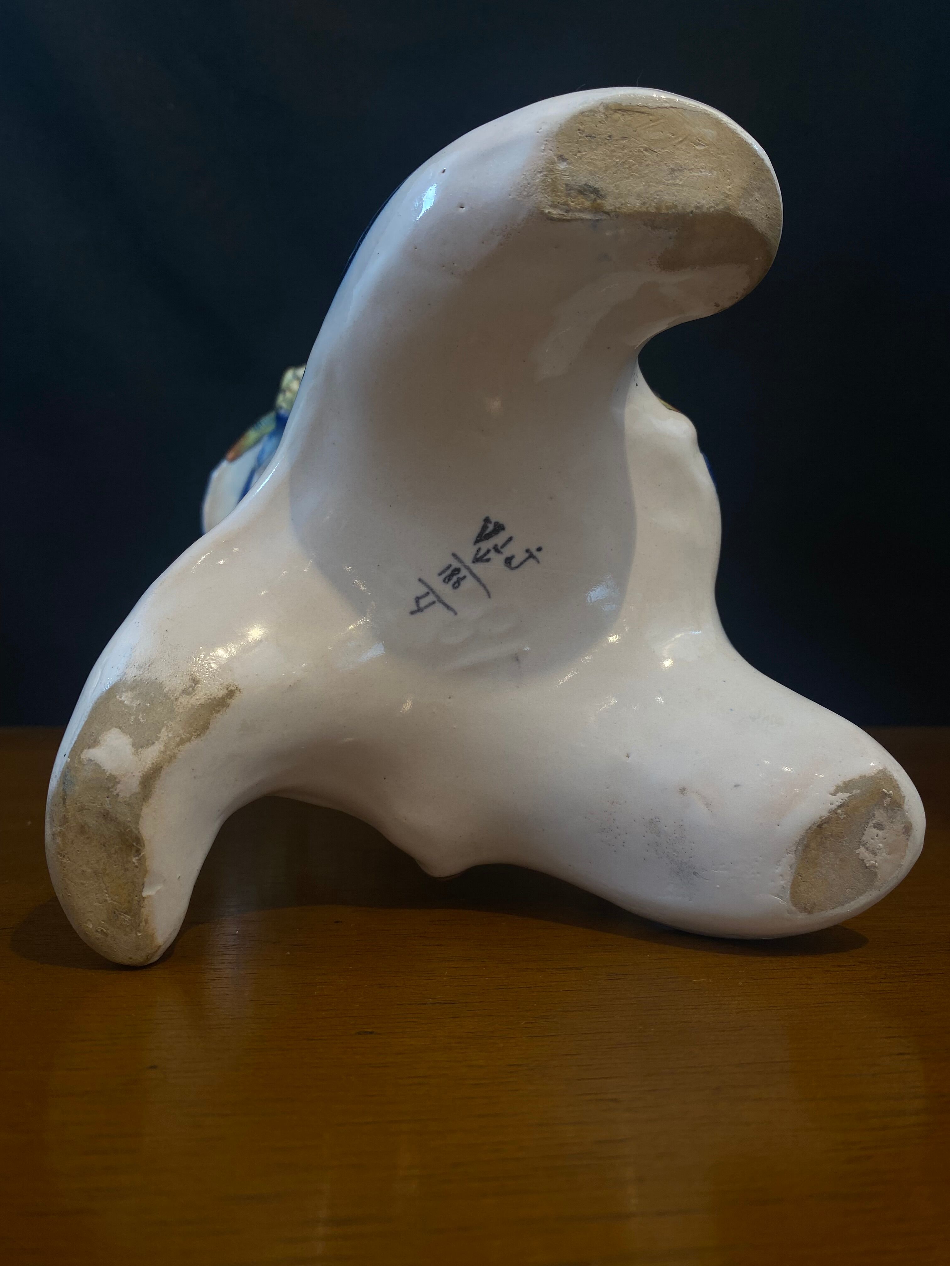 Pair of Desvres vases, signed Jules Verlingue, 1900