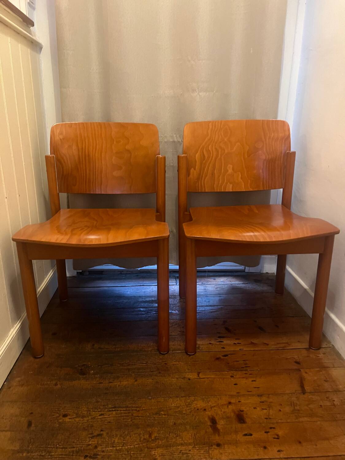 2 chaises vintage scandinave Kusch + Co