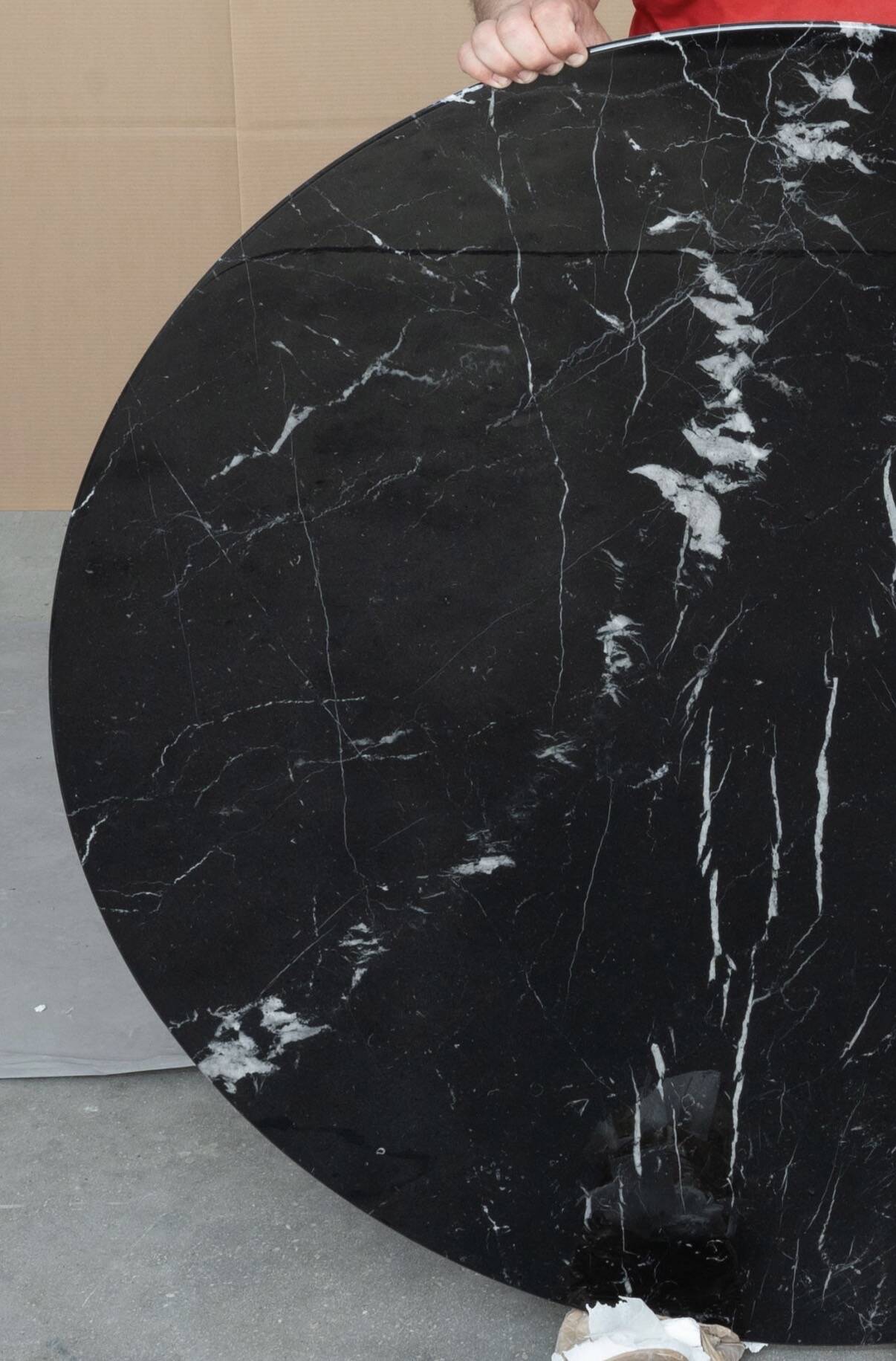 Original Knoll Tulip dining table (152cm) Nero Marquina glossy LIKE NEW!!